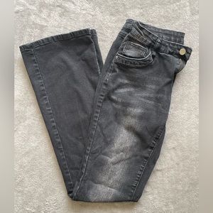 shein black jeans skinny bell bottom stretch pants FAShion M Size 6